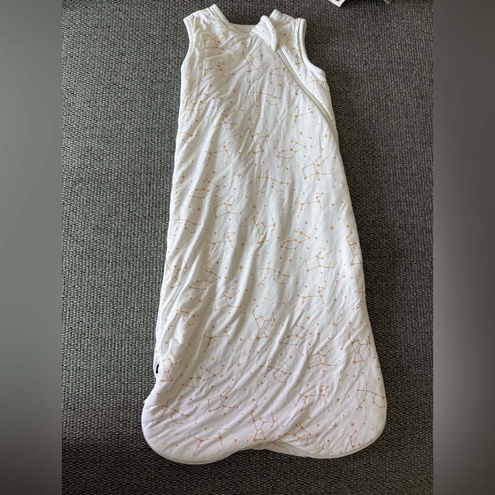 Kyte BABY White Sleep Sack with Gold Constellation Pattern